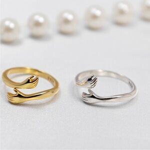 Anthropologie Gold Embrace  Hug Ring